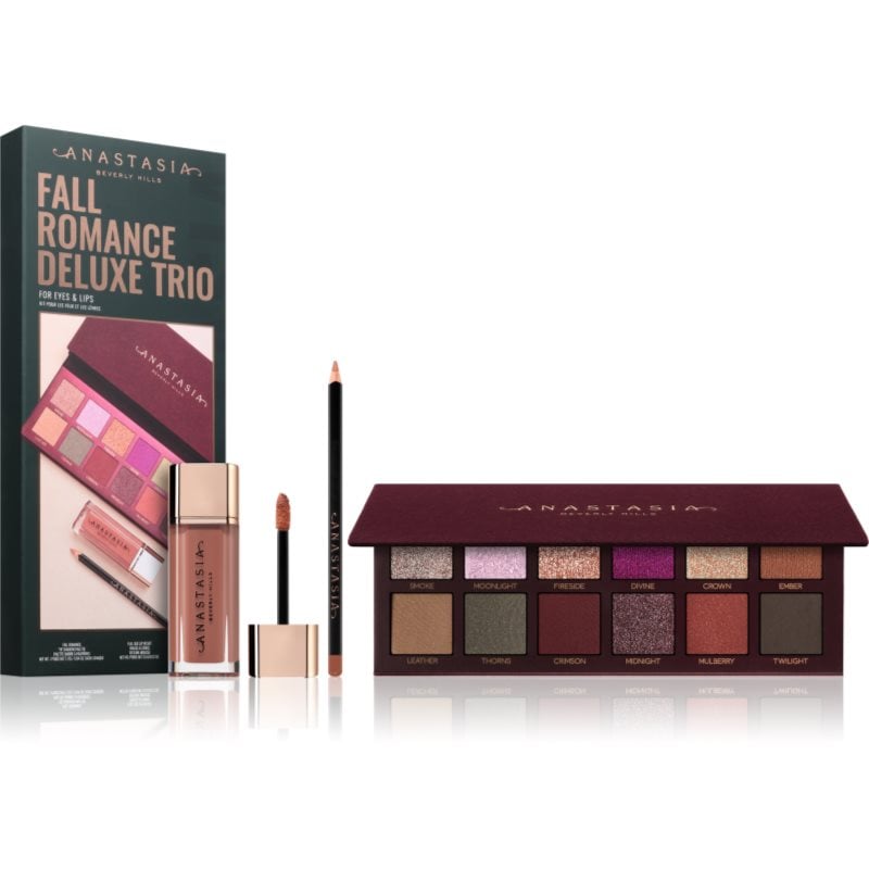 Anastasia Beverly Hills Fall Romance Deluxe Trio подаръчен комплект за очи и устни за жени
