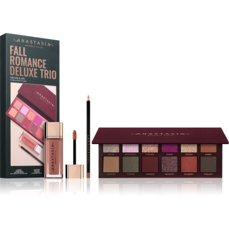 Anastasia Beverly Hills Fall Romance Deluxe Trio подаръчен комплект за очи и устни за жени - Комплект - Сравни цени от 1 магазин с безплатна доставка