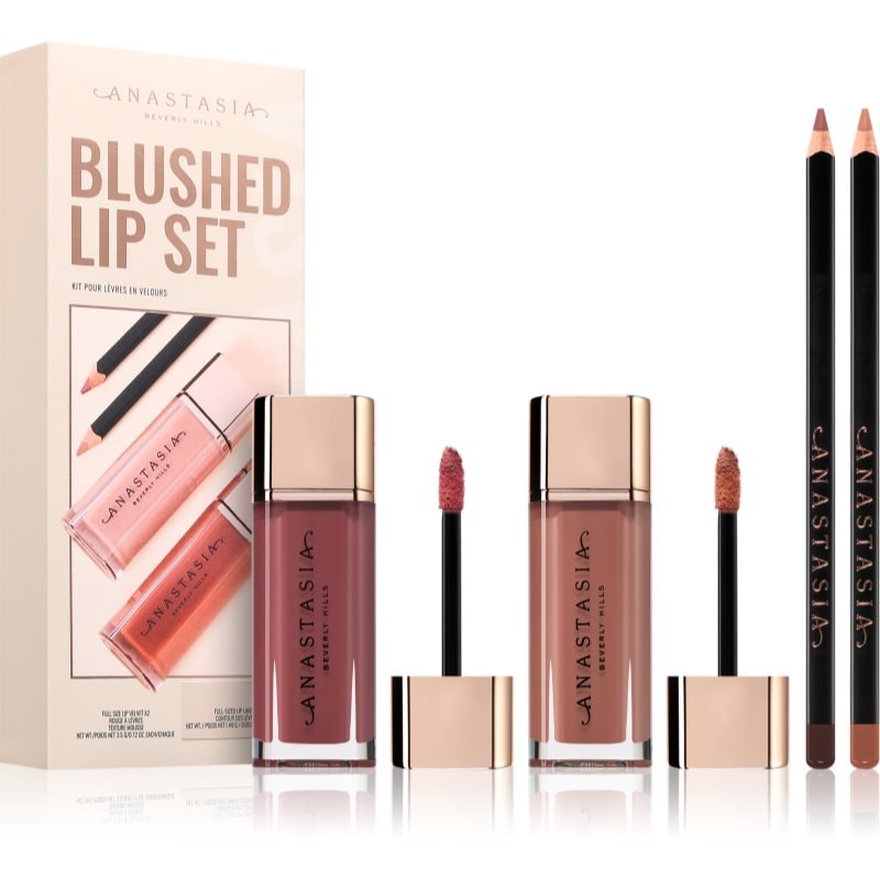 Anastasia Beverly Hills Blushed Lip Set подаръчен комплект за устни - Комплект - Сравни цени от 1 магазин с безплатна доставка
