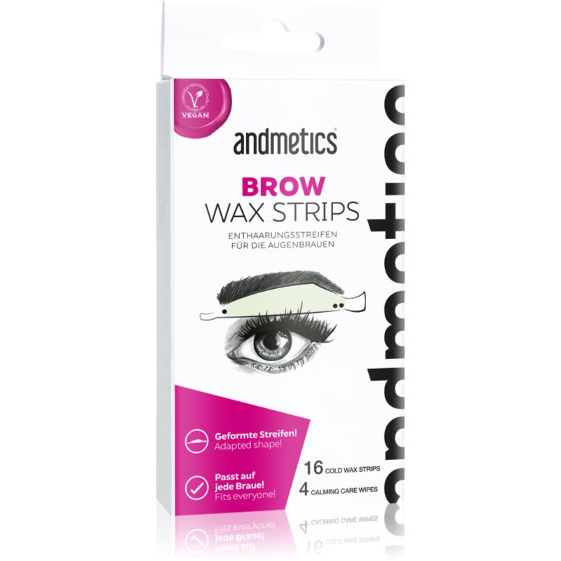 andmetics andmetics Wax Strips Brow восъчни ленти за епилация за вежди 16 бр. - Унисекс парфюм - Сравни цени от 1 магазин с безплатна доставка