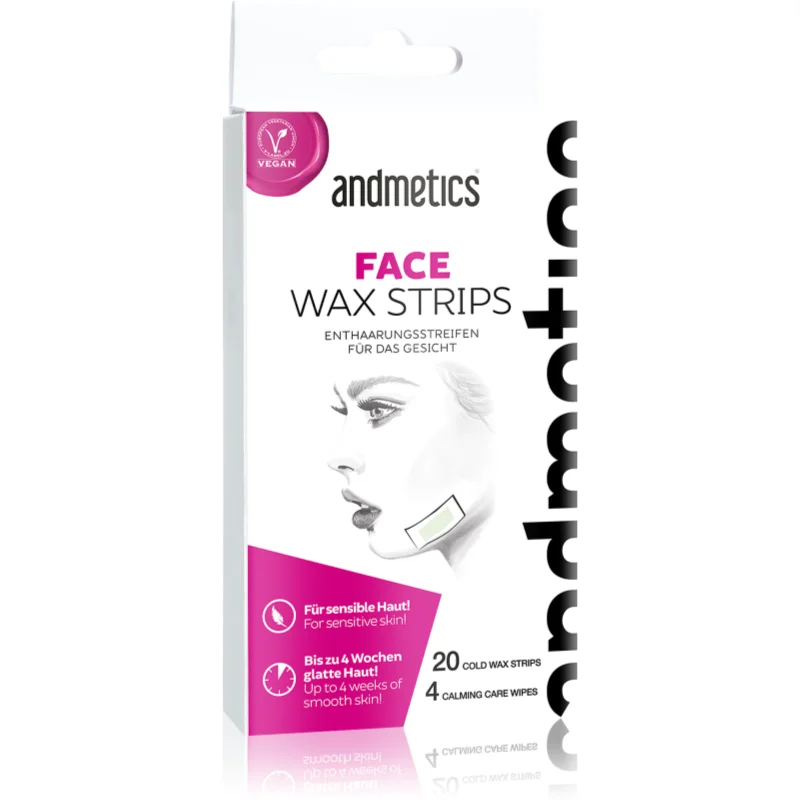 andmetics Wax Strips Face восъчни ленти за епилация за лице - Грижа за тяло - Сравни цени от 1 магазин с безплатна доставка