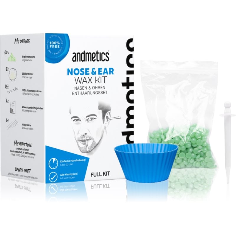 andmetics Wax Kit Nose & Ear Епилиращ восък за мъже