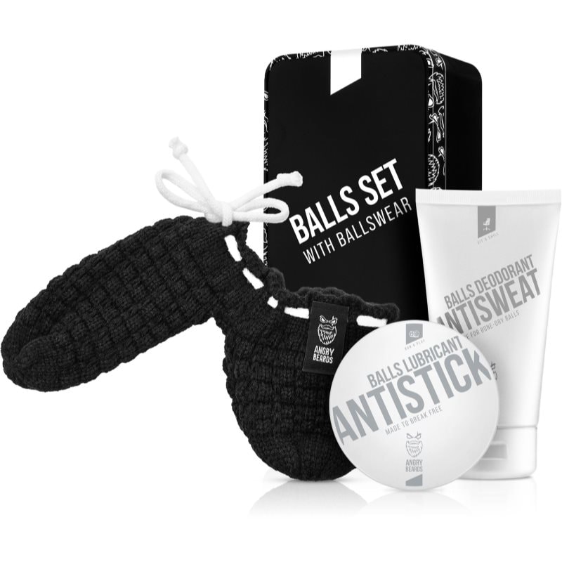 Angry Beards Antisweat & Antistick Balls Set подаръчен комплект за мъже - Комплект - Сравни цени от 1 магазин с безплатна доставка