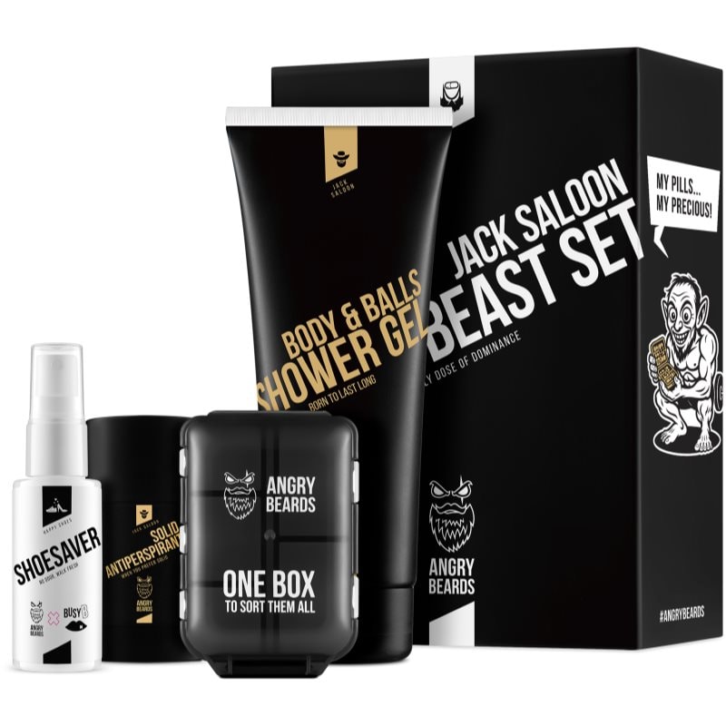 Angry Beards Jack Saloon Active Beast Set комплект за спортисти - Комплект - Сравни цени от 1 магазин с безплатна доставка
