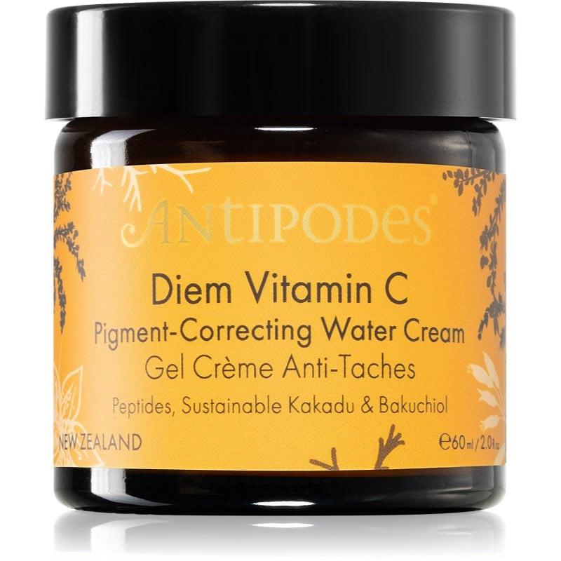 Antipodes Diem Vitamin C Pigment-Correcting Water Cream озаряващ хидратиращ крем против пигментни петна с бакучиол
