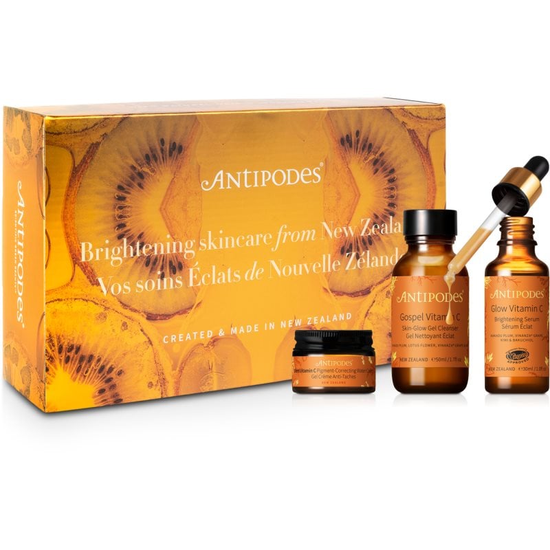 Antipodes Christmas Set Brightening Skincare коледен подаръчен комплект за озаряване на лицето