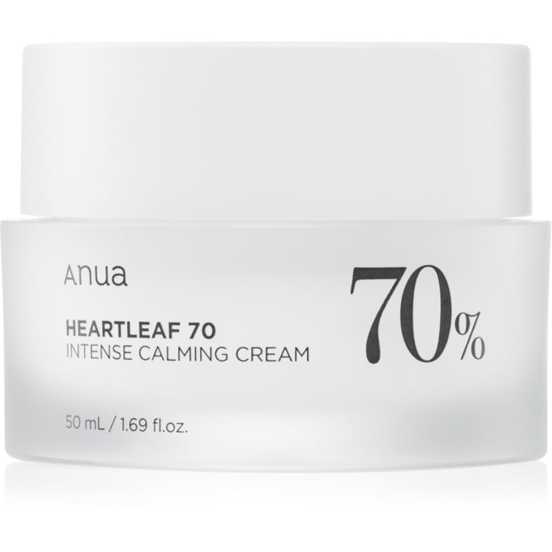 Anua Heartleaf 70% Intense Calming Cream интензивен успокояващ и защитен крем за всички видове кожа, включително и чувствителна - Грижа за лице - Сравни цени от 3 магазина с безплатна доставка