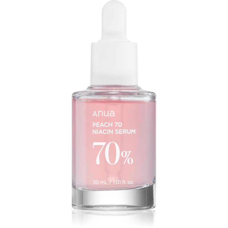 Anua Anua Peach 70% Niacin Serum озаряващ хидратиращ серум за разширени пори и бръчки - Унисекс парфюм 30мл - Сравни цени от 1 магазин с безплатна доставка