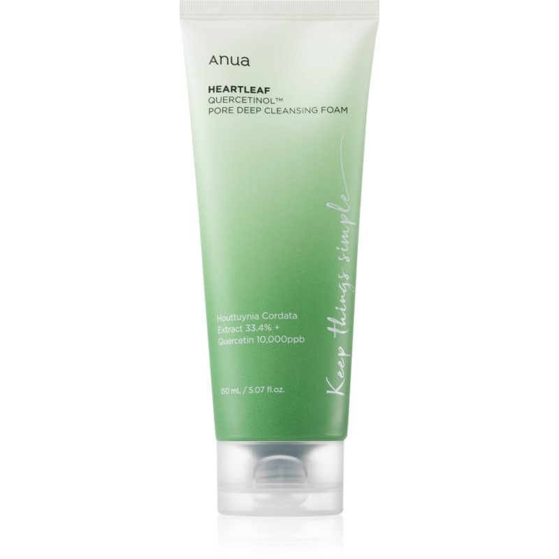 Anua Heartleaf Quercetinol Pore Deep Cleansing Foam дълкопочистваща пяна за смесена и мазна кожа - Грижа за лице - Сравни цени от 1 магазин с безплатна доставка