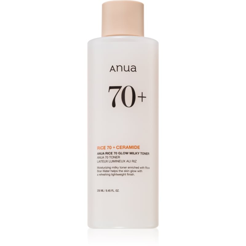 Anua Rice 70+ Glow Milky Toner хидратиращ тоник за озаряване на лицето - Грижа за лице - Сравни цени от 1 магазин с безплатна доставка