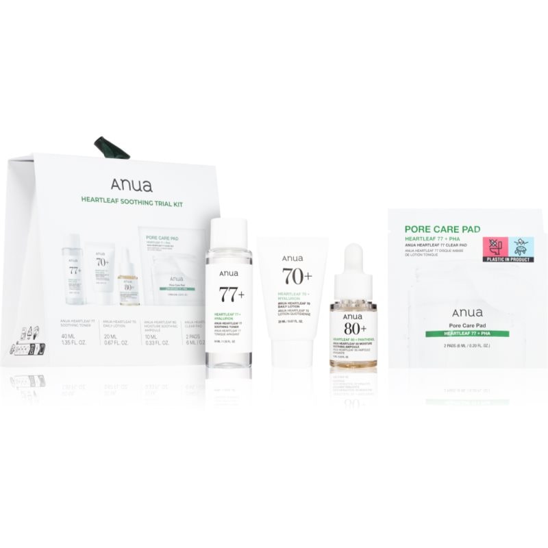 Anua Heartleaf Soothing Trial Kit подаръчен комплект за успокояване на кожата - Комплект - Сравни цени от 1 магазин с безплатна доставка
