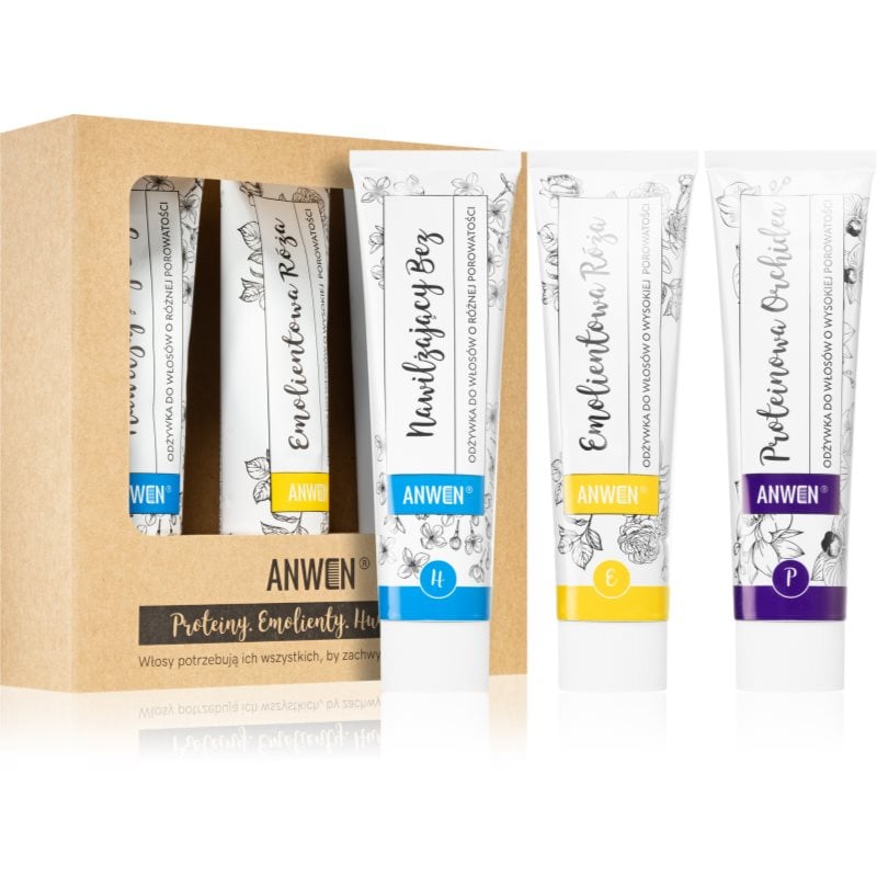 Anwen Proteins . Emollients . Humectants балсам за ежедневна употреба изгодна опаковка 3 x High porosity