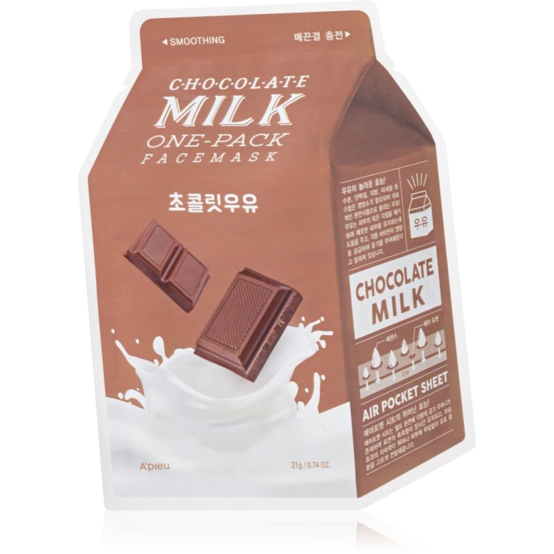 A’pieu One-Pack Milk Mask Chocolate подхранваща платнена маска - Грижа за лице - Сравни цени от 1 магазин с безплатна доставка
