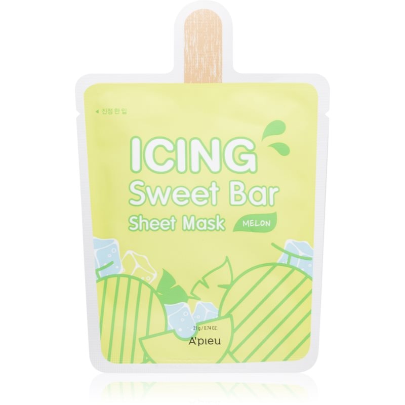 A’pieu Icing Sweet Bar Mask Melon успокояваща платнена маска - Грижа за лице - Сравни цени от 1 магазин с безплатна доставка