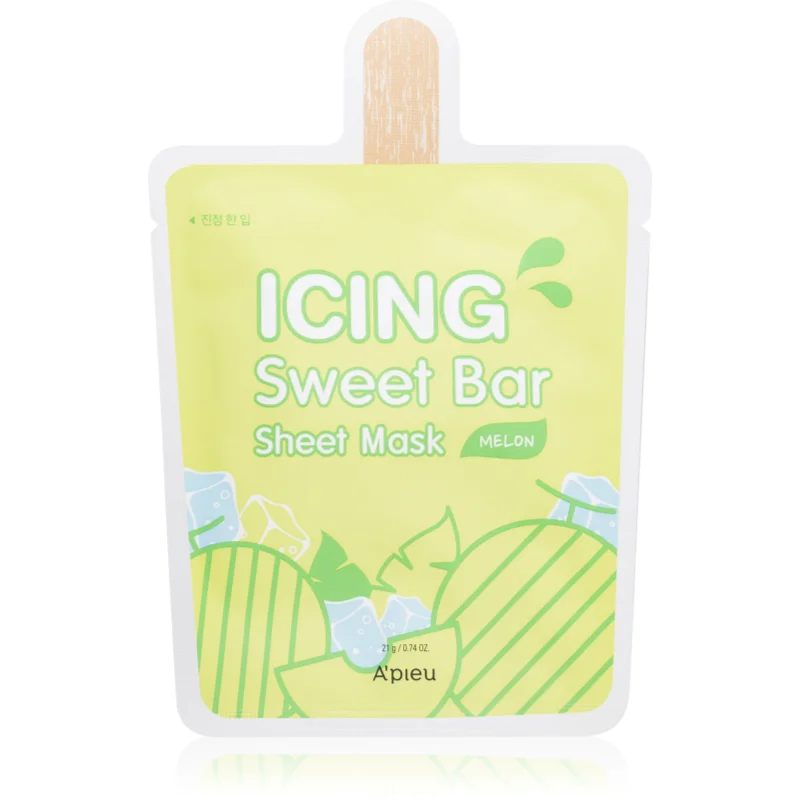 A’pieu Icing Sweet Bar Mask Melon успокояваща платнена маска - Грижа за лице - Сравни цени от 1 магазин с безплатна доставка