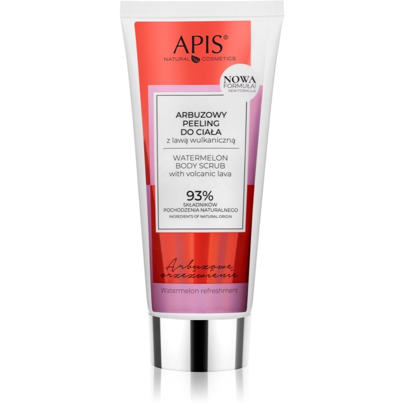 Apis Natural Cosmetics Apis Natural Cosmetics Watermelon Refreshment пилинг за тяло with volcanic lava - Унисекс парфюм 200мл - Сравни цени от 1 магазин с безплатна доставка