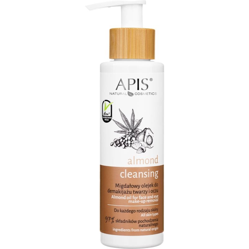 Apis Natural Cosmetics Almond почистващо и премахващо грима масло