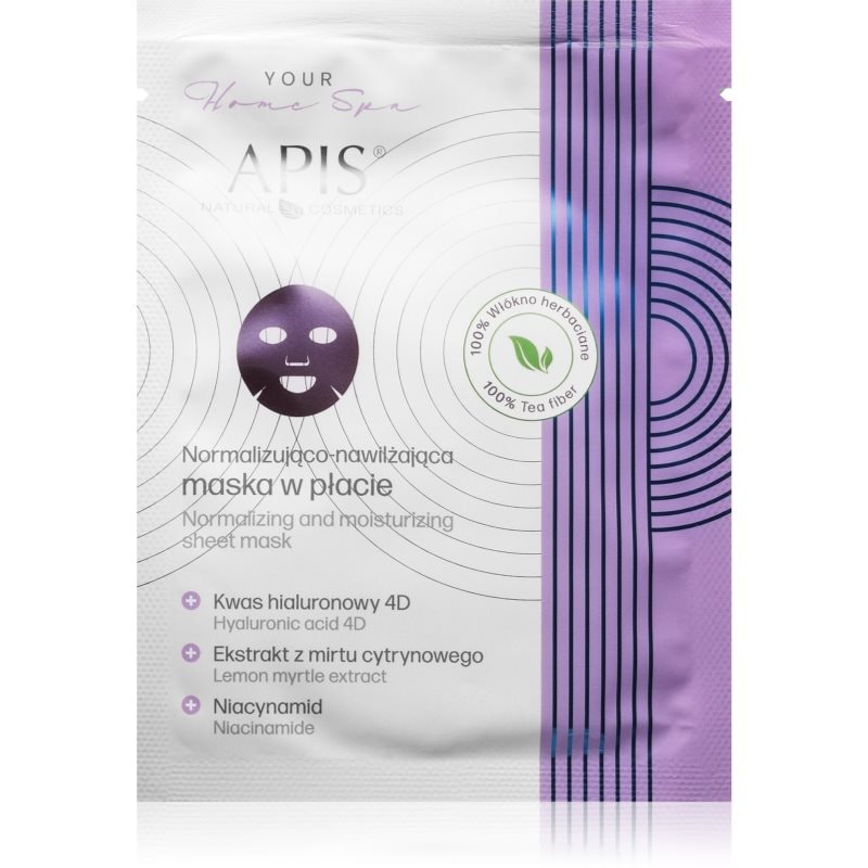 Apis Natural Cosmetics Home Spa хидратираща платнена маска за лице - Грижа за лице - Сравни цени от 1 магазин с безплатна доставка