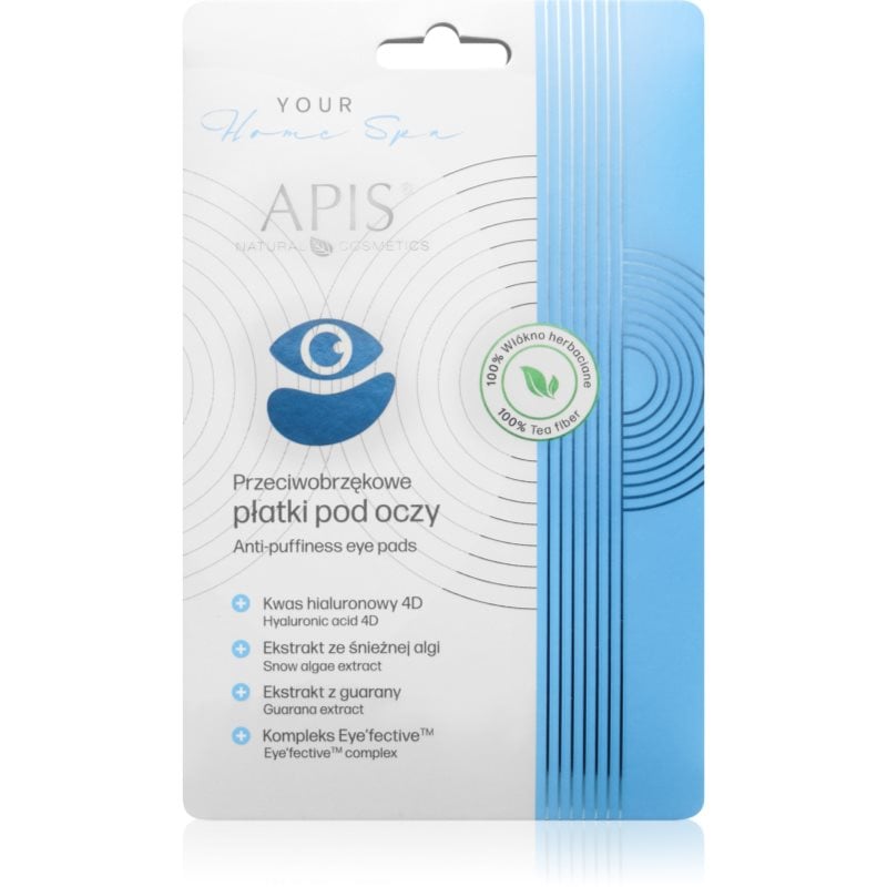 Apis Natural Cosmetics Home Spa маска за очи против отоци и тъмни кръгове