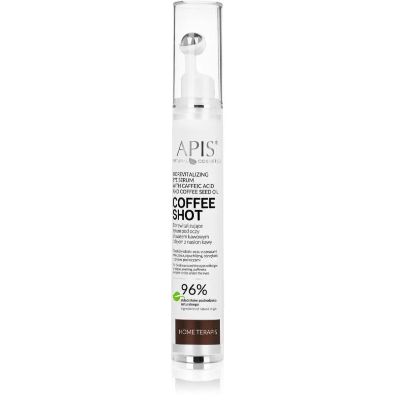 Apis Natural Cosmetics Coffee Shot озаряващ серум за околоочната зона с екстракти от кафе - Грижа за лице - Сравни цени от 1 магазин с безплатна доставка