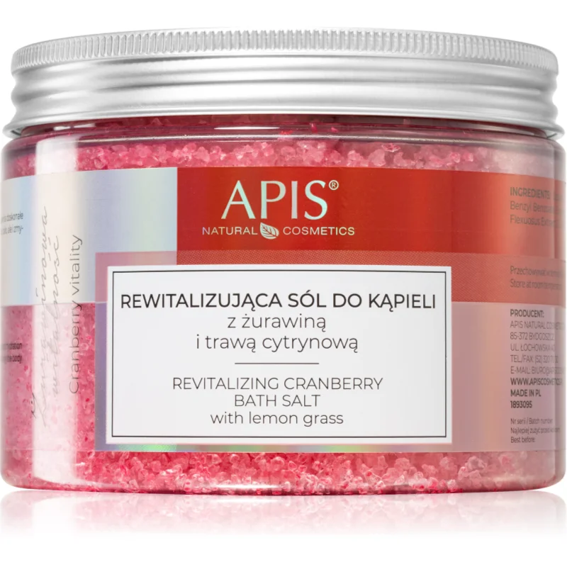 Apis Natural Cosmetics Cranberry Vitality сол за релаксираща вана с минерали от Мъртво море