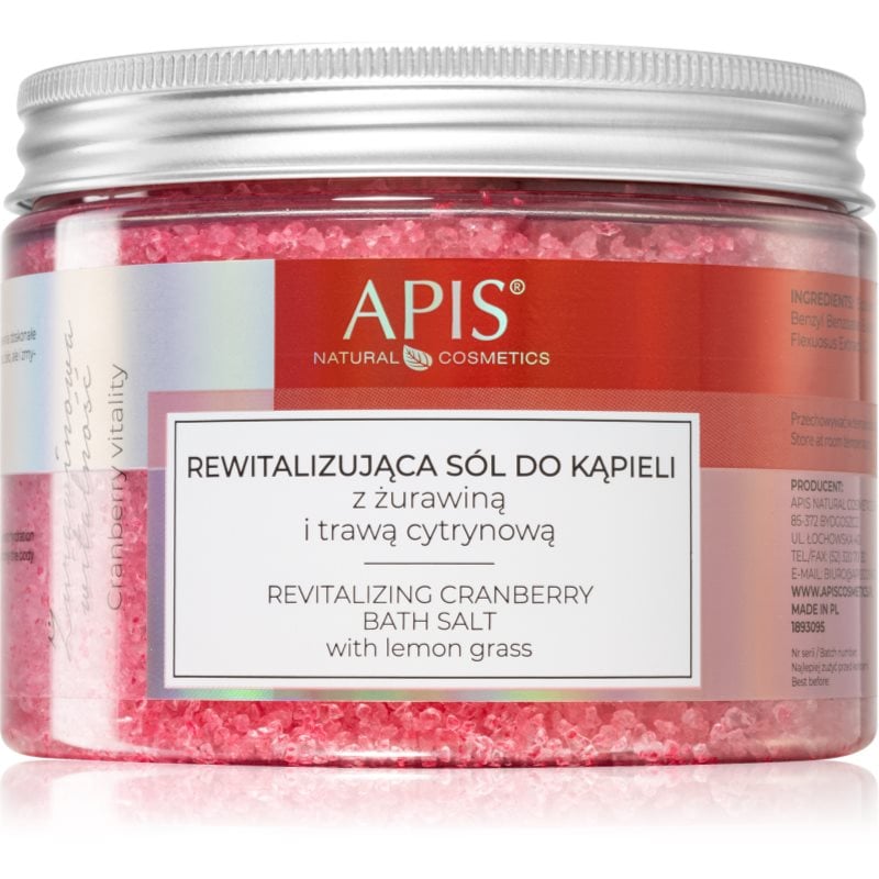 Apis Natural Cosmetics Cranberry Vitality сол за релаксираща вана с минерали от Мъртво море