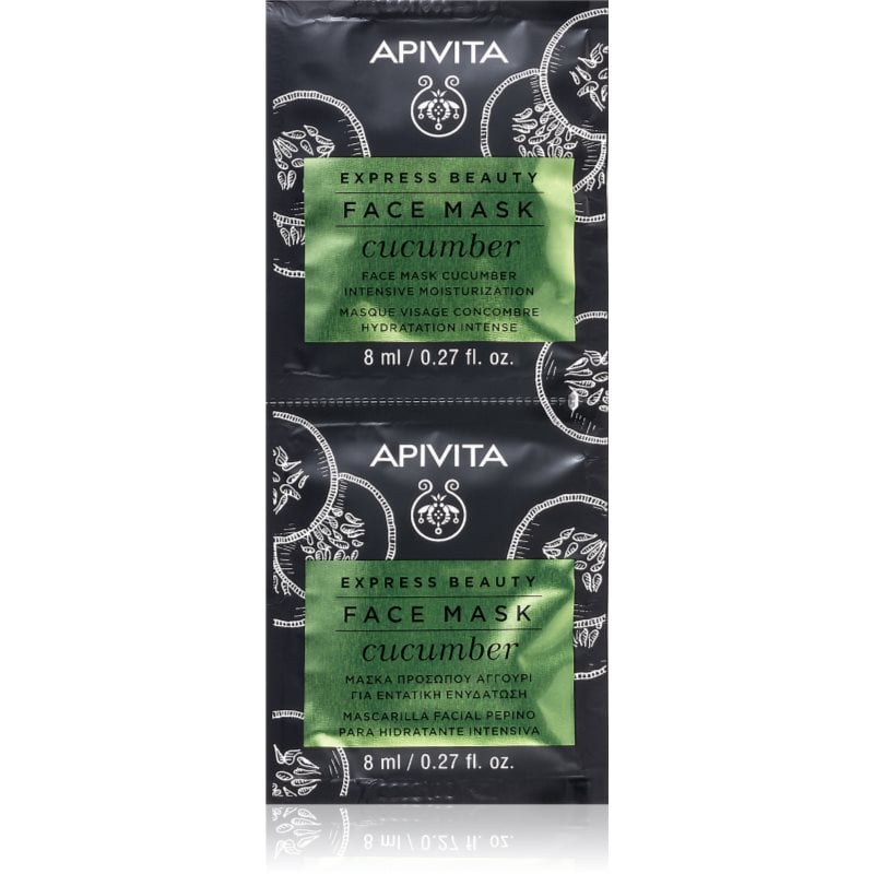 Apivita Express Beauty Moisturizing Face Mask Cucumber интензивна хидратираща маска за лице 2x