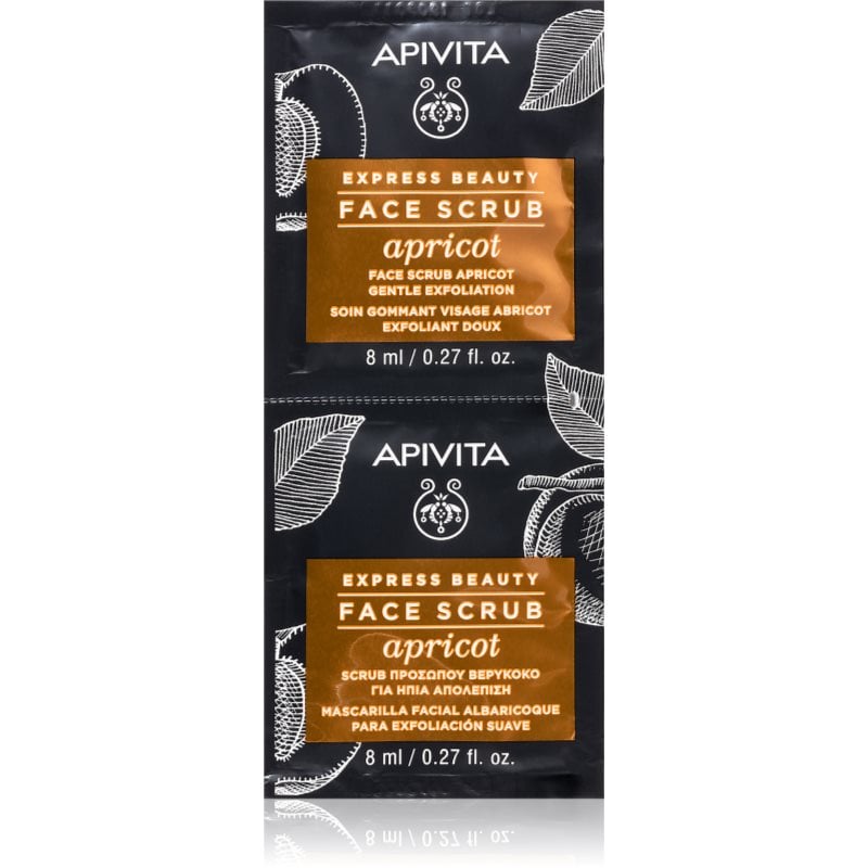 Apivita Express Beauty Gentle Face Scrub Apricot нежно почистващ пилинг за лице 2x