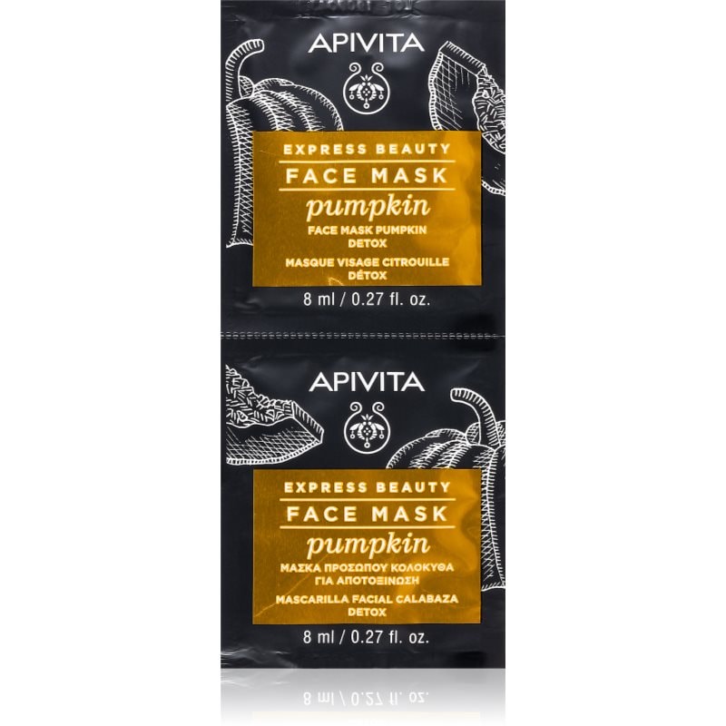 Apivita Express Beauty Detox Face Mask Pumpkin детоксикираща маска за лице 2x - Грижа за лице - Сравни цени от 1 магазин с безплатна доставка