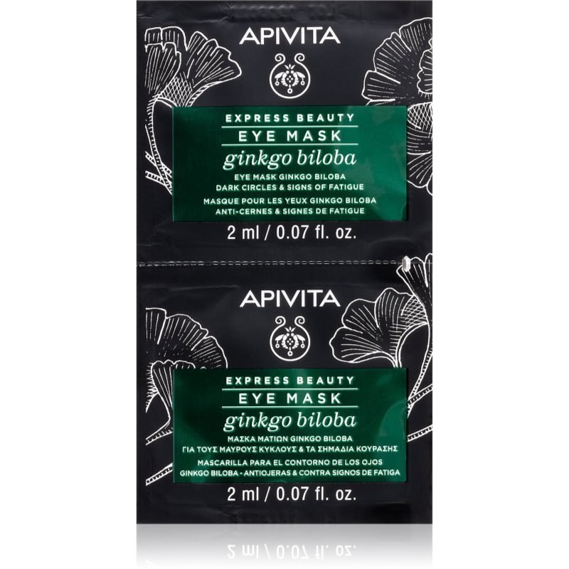 Apivita Apivita Express Beauty Eye Mask Gingko Biloba маска за очи против отоци и тъмни кръгове 2 x - Унисекс парфюм 2мл - Сравни цени от 1 магазин с безплатна доставка