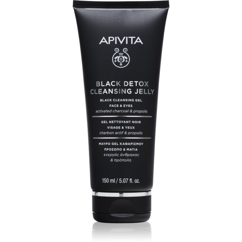 Apivita Cleansing Black Detox Cleansing Gel почистващ гел с активен въглен за лице и очи - Грижа за лице - Сравни цени от 1 магазин с безплатна доставка