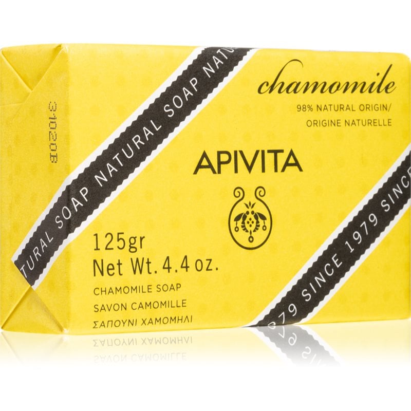 Apivita Natural Soap Chamomile почистващ твърд сапун