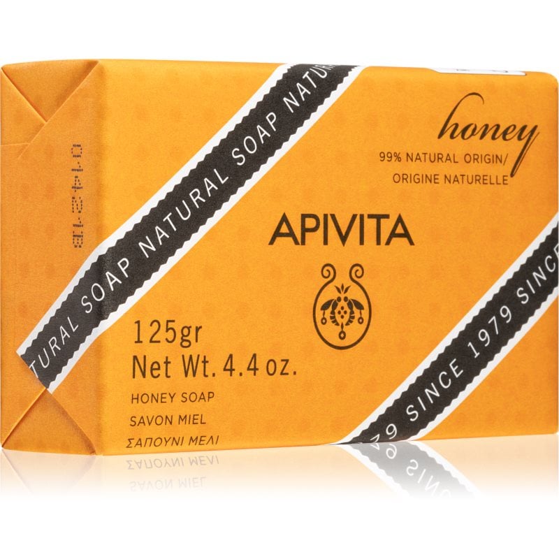 Apivita Natural Soap Honey почистващ твърд сапун