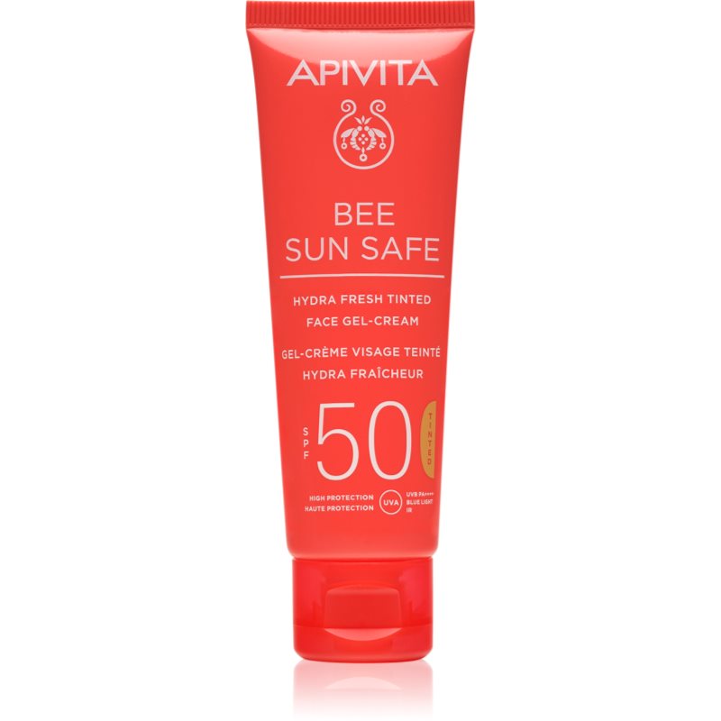 Apivita Apivita Bee Sun Safe Hydra Face Tinted Gel-Cream SPF50 тониращ гел-крем SPF 50 - Унисекс парфюм 50мл - Сравни цени от 1 магазин с безплатна доставка