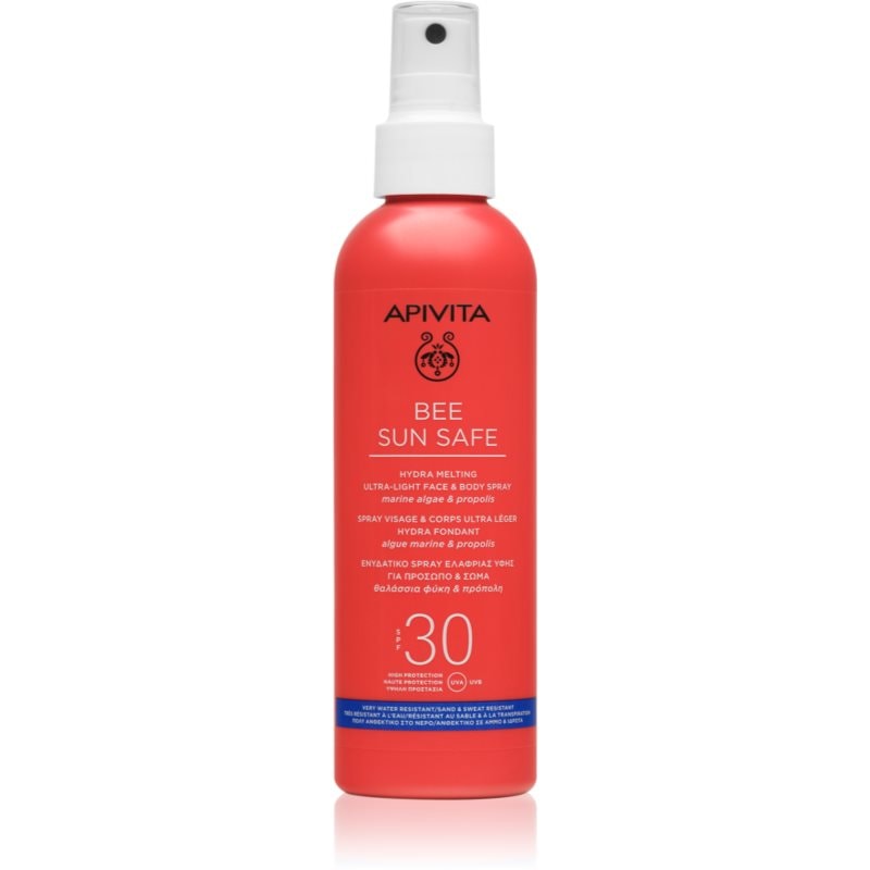 Apivita Bee Sun Safe Hydra Melting Ultra-Light Spray SPF30 слънцезащитен лосион в спрей SPF 30 - Грижа за тяло - Сравни цени от 1 магазин с безплатна доставка
