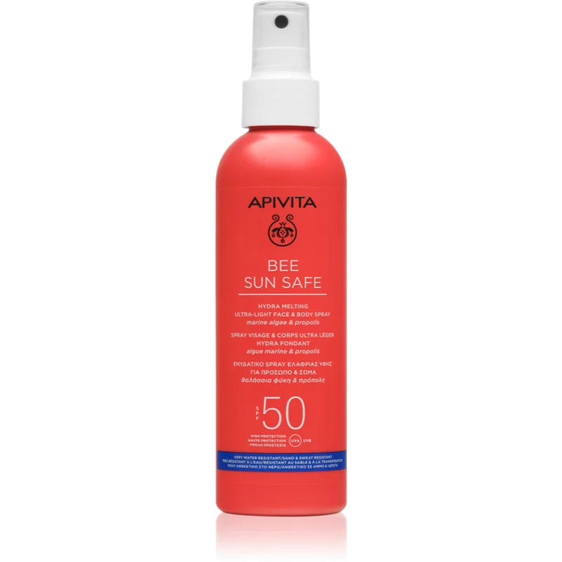 Apivita Bee Sun Safe Hydra Melting Ultra-Light Spray SPF50 слънцезащитен лосион в спрей SPF 50