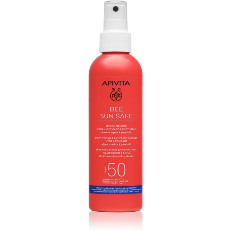 Apivita Bee Sun Safe Hydra Melting Ultra-Light Spray SPF50 слънцезащитен лосион в спрей SPF 50