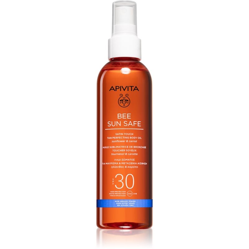 Apivita Bee Sun Safe Satin Touch Oil SPF30 олио за загар SPF 30