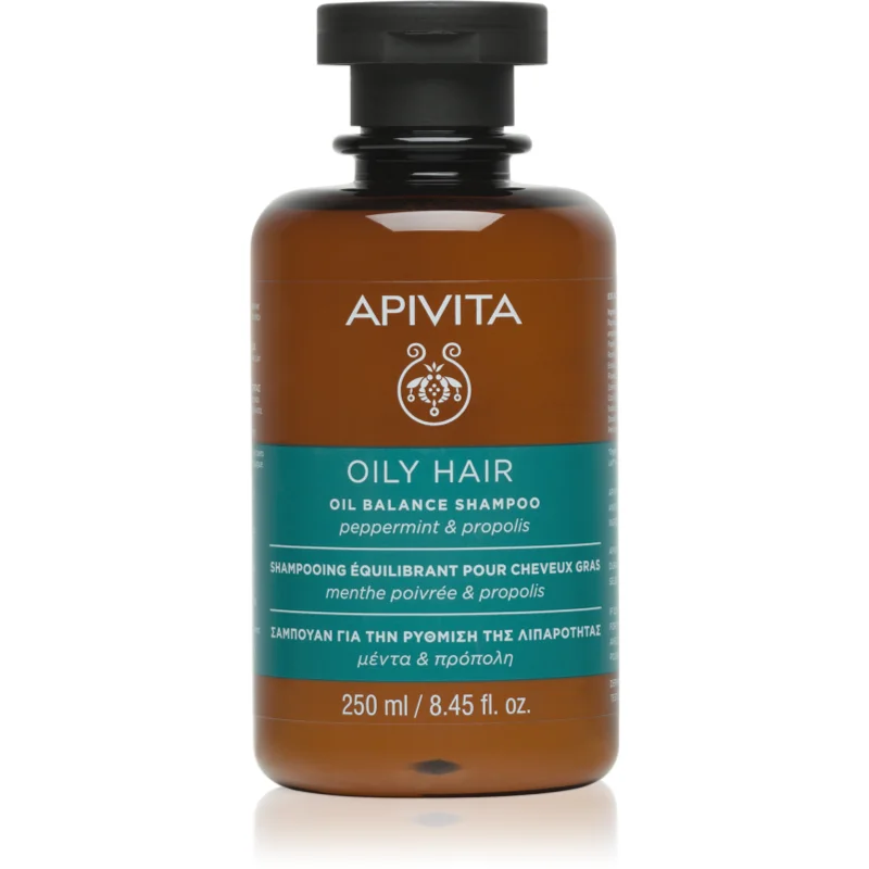 Apivita Oily Hair Oil Balance Shampoo дълко почистващ шампоан за мазен скалп за подсилване и блясък на косата - Грижа за коса - Сравни цени от 1 магазин с безплатна доставка