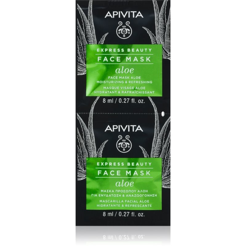 Apivita Express Beauty Moisturizing Face mask Aloe освежаваща хидратираща маска за лице 2x - Грижа за лице - Сравни цени от 1 магазин с безплатна доставка