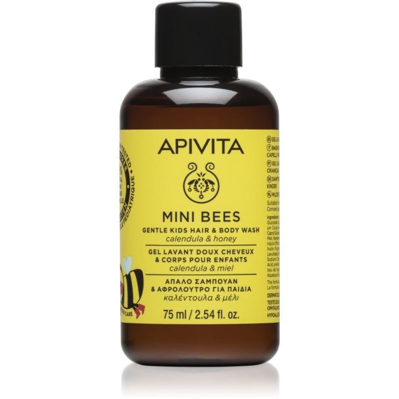 Apivita Mini Bees Gentle Kids Hair & Body wash Calendula & Honey миещ гел за тяло и коса