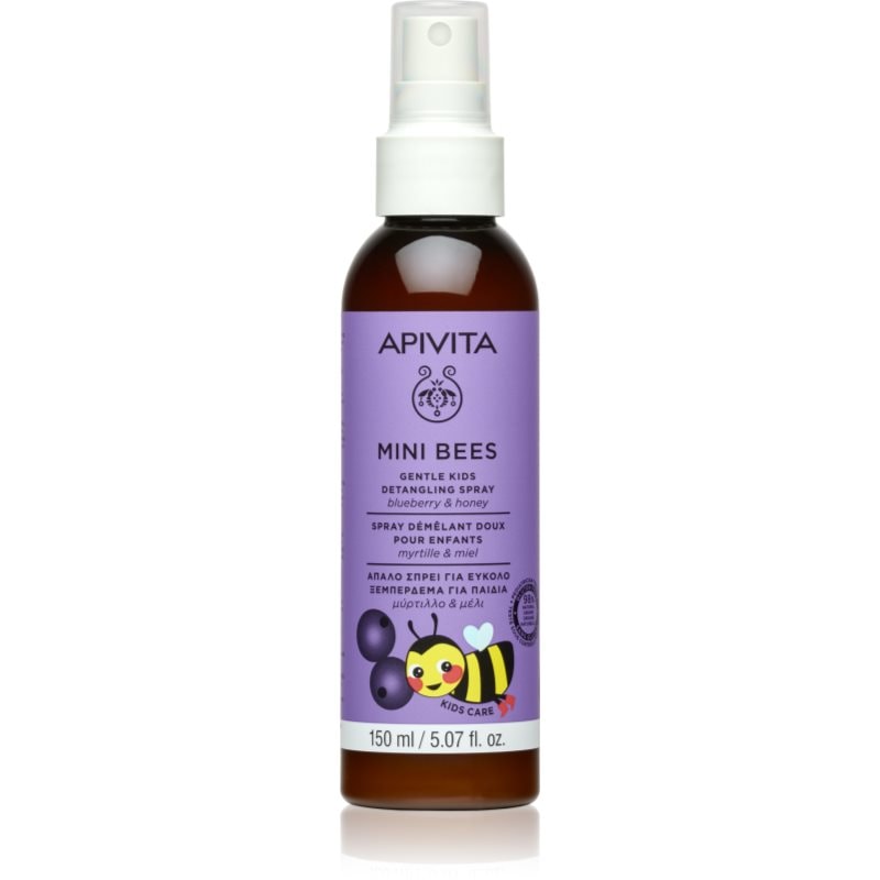 Apivita Mini Bees Gentle Kids Detangling Spray Blueberry & Honey спрей за по-лесно разресване на косата - Грижа за коса - Сравни цени от 1 магазин с безплатна доставка