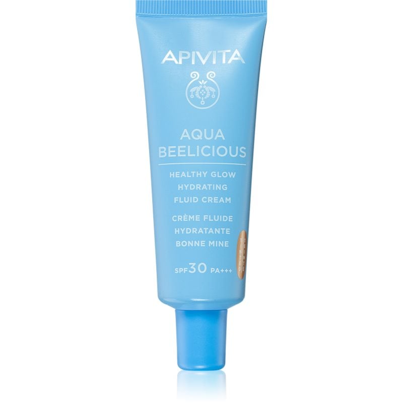Apivita Aqua Beelicious Tinted Fluid SPF30 лек тониращ флуид за озаряване на лицето SPF 30