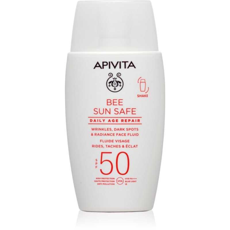 Apivita Bee Sun Safe Daily Age Repair Fluid SPF50 защитен флуид против бръчки SPF 50 - Грижа за лице - Сравни цени от 1 магазин с безплатна доставка