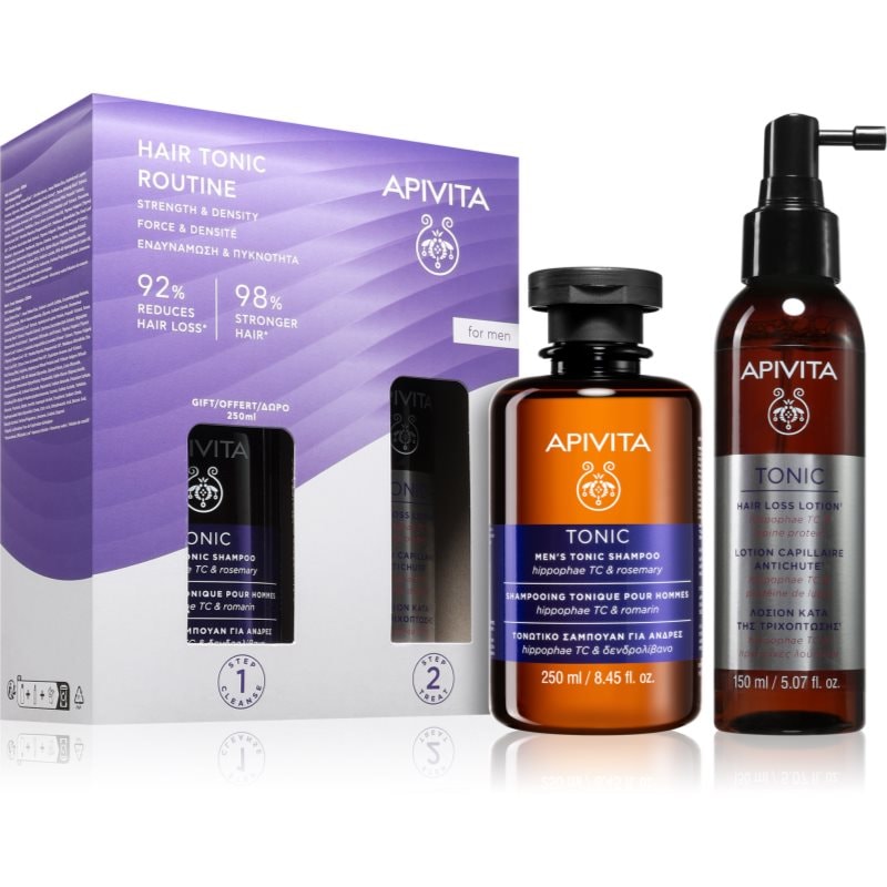 Apivita Tonic Men's Routine комплект против косопад - Комплект - Сравни цени от 1 магазин с безплатна доставка