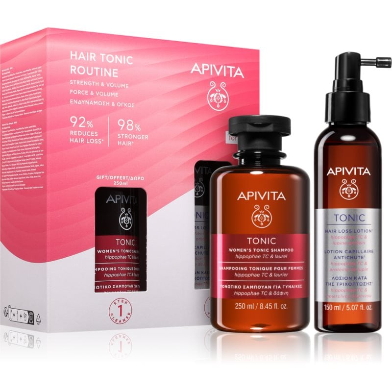 Apivita Tonic Women's Hair Tonic Routine Set комплект против косопад