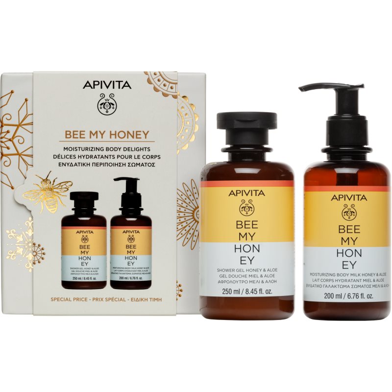 Apivita Bee My Honey Shower Gel & Body Milk Set подаръчен комплект за интензивна хидратация - Комплект - Сравни цени от 1 магазин с безплатна доставка