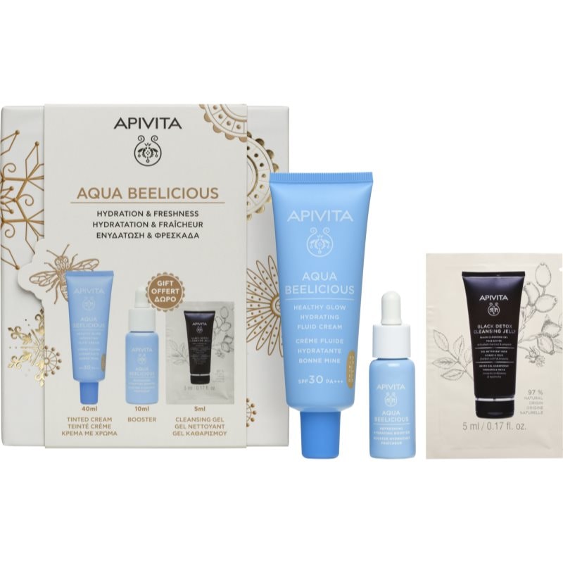 Apivita Aqua Beelicious Hydration & Natural Coverage Set коледен подаръчен комплект за освежаване и хидратация - Комплект - Сравни цени от 1 магазин с безплатна доставка