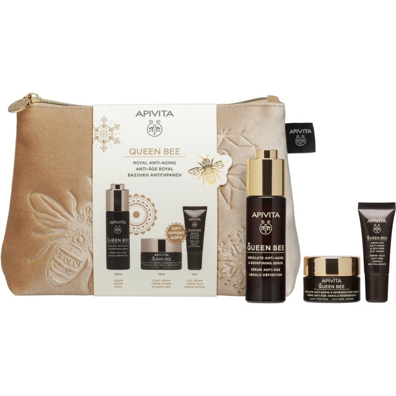 Apivita Queen Bee Gift Pouch подаръчен комплект против бръчки - Комплект - Сравни цени от 1 магазин с безплатна доставка