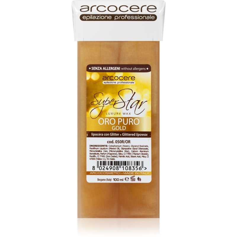 Arcocere Professional Wax Oro Puro Gold Епилиращ восък с блясък резервен пълнител